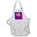 Apron - Red England Text With Abstract English Rose Vector Art - English Rose
