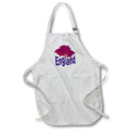 Apron - Blue England Text With Abstract English Rose Vector Art - English Rose