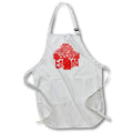 Apron - Red England Text With St George Banner And Roses Vector Art- England Banner