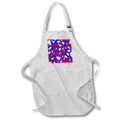 Apron - Irregular White Shapes With Red Accents Abstract Art Vector Art - Bold Abstract Art Pattern