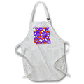 Apron - Irregular White Shapes With Orange Accents Abstract Art Vector Art - Bold Abstract Art Pattern