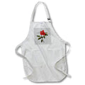Apron - Single Stem Red Rose Isolated Vector Art On Gray Vector Art - Red Rose