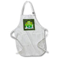 Apron - Be Up With The Boards Kitesurf White Silhouette Green Text Vector Art - Kitesurfers