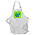 Apron - Be Up With The Boards Kitesurf White Silhouette Blue Text Vector Art - Kitesurfers