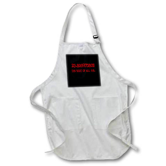 Apron - 25.806975801 The Root Of All Evil Math Geek Fun Typography - Math Humor