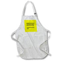 Apron - When You Are Dead You Do Not Know You Are Dead Black Text On Yellow Typography - One Liners