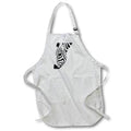 Apron - Grazing Zebra Minimalist Art Isolated On White Vector Art - Zebra