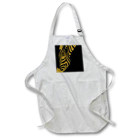 Apron - Opulent Zebra Minimalist Art Vector Art - Zebra