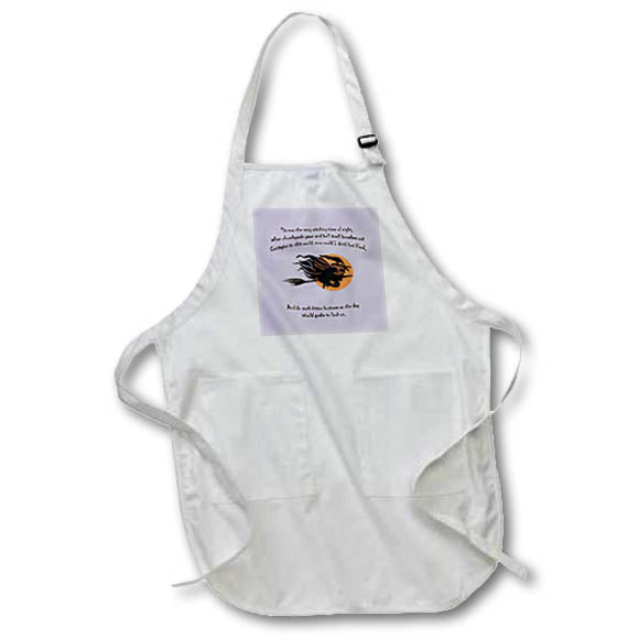 Apron - Tis Now The Witching Time Of Night Shakespearean Halloween Vector Art - Halloween Witch