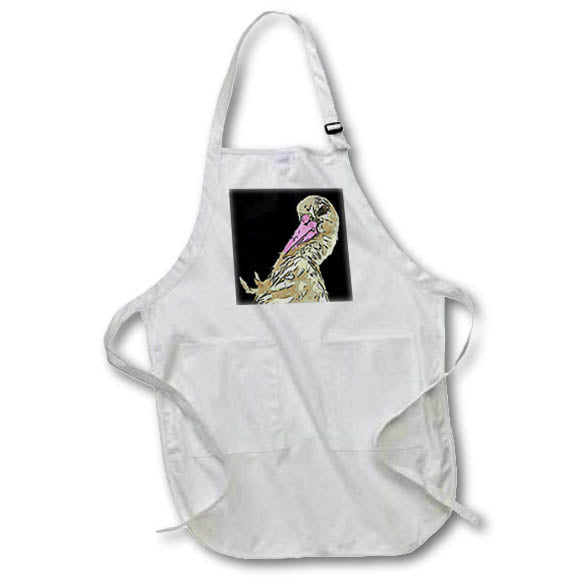 Apron - White Stork With Incredulous Expression Black Outline Art Vector Art - Stork
