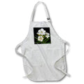 Apron - White Oleander Black Outline Art on Black Vector Art - Oleander Blosson