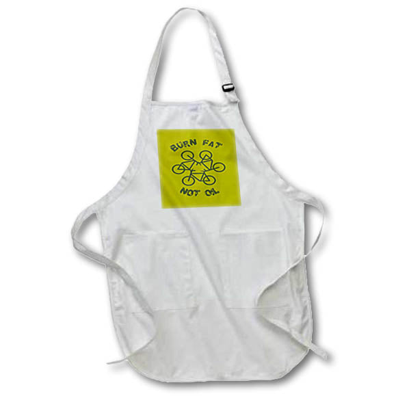 Apron - Burn Fat Not Oil Recycle Code Parody Green Graphic Vector Art - Recycle
