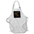 Apron - Dervish Calligrapy Style Yellow And Red Vector Art Vector Art - Dervish