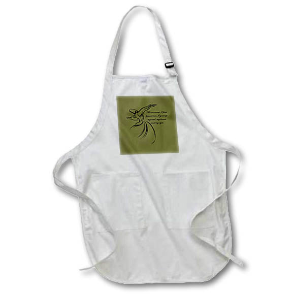 Apron - The Moment I First Heard Love I Gave Up My Soul Dervish Quote Vector Art - Inspirational Quote
