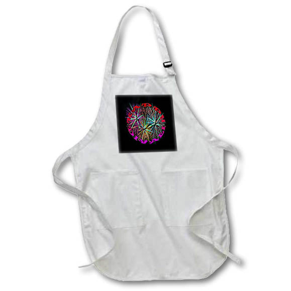 Apron - Happy Diwali Light Up The World With Fireworks Red Pink Vector Art - Happy Diwali