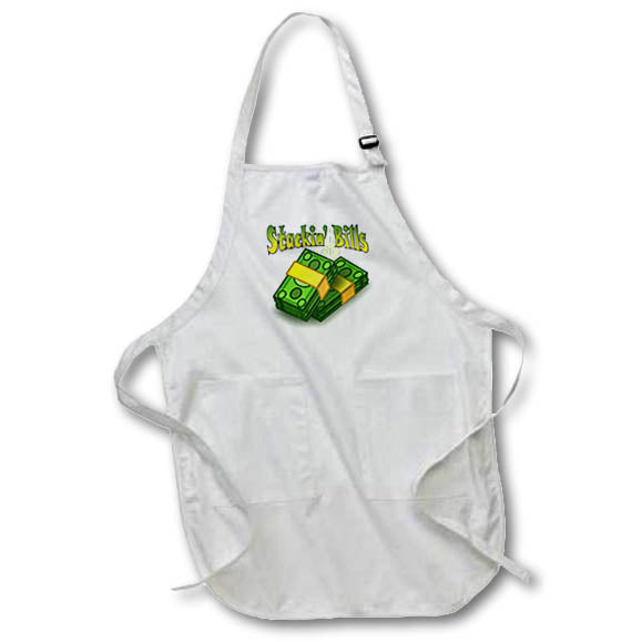 Apron - Image of Words Stackin Bills With Money Picture – Money