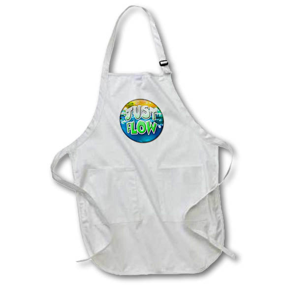 Apron - Image of Words Just Flow On Round Water Symbol – Soul Food