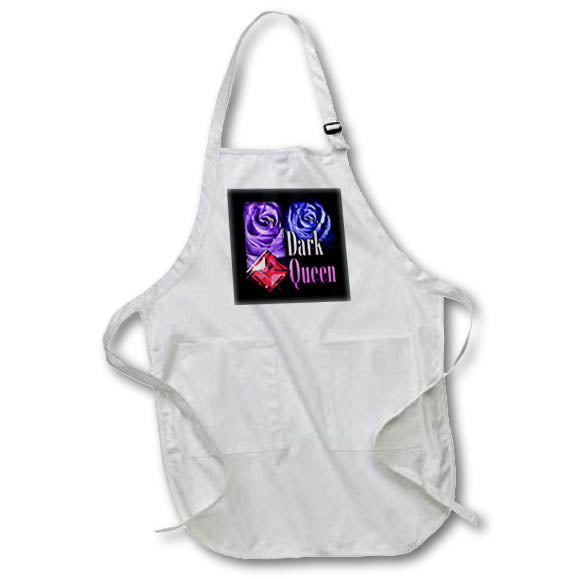 Apron - Image of Words Dark Queen On Black Background With Jewels – Charisma