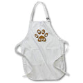 Apron - Image of Words Dogs Rule On Brown Paw – Pets