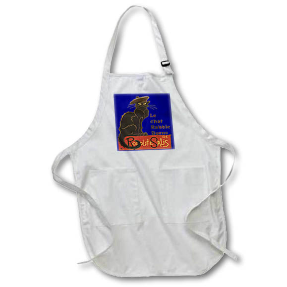 Apron - Le Chat Rabbie Burns With Tam OShanter Vector Art - Le Chat Noir