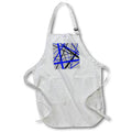 Apron - Lines Of Blue and Black Geometric Pattern On Grey Vector Art - Stripes and Lines Pattern