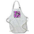 Apron - Lines Of Pink and Black Geometric Pattern On Grey Vector Art - Stripes and Lines Pattern