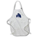Apron - Blue Monstera Swiss Cheese Plant Cut Out Style on White Vector Art - Monstera Leaves