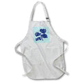 Apron - Blue Monstera Swiss Cheese Plant Cut Out Style on Blue Vector Art - Monstera Leaves