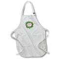 Apron - Merry Christmas Holly Wreath With Berries on White Vector Art - Wreath Holiday Greeting