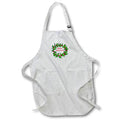 Apron - Happy Holidays Christmas Holly Wreath Red Text Vector Art - Wreath Holiday Greeting