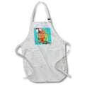 Apron - Stunning Harlequin Macaw On A Perch Vector Art on Aqua Vector Art - Macaw Parrot