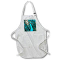 Apron - Vibrant Blue Peacock In With Fanned Tail Acrylic Painting - Peacock