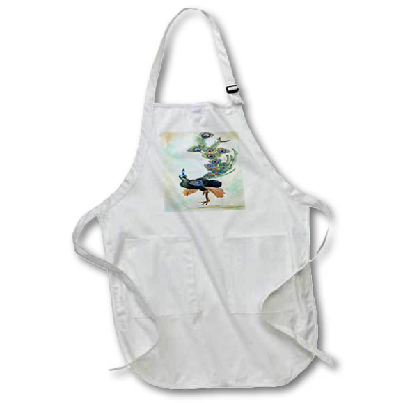 Apron - Proud As A Peacock Colorful Courtship Display Vector Art - Peacock