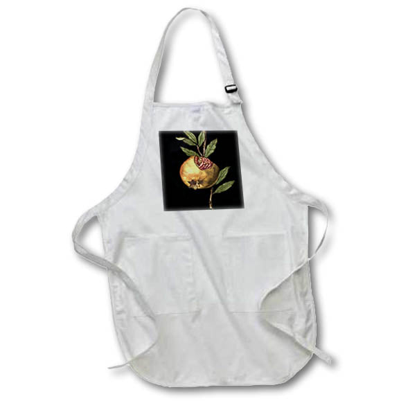 Apron - Mediterranean Pomegranate Fruit And Seeds Vector Art Vector Art - Pomegranate