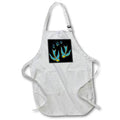Apron - Tattoo Style Swallows In Blue and Yellow On Black Vector Art - Dragonfly