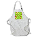 Apron - Mint Green and Florescent Orange Circle Dots Pattern Patterns