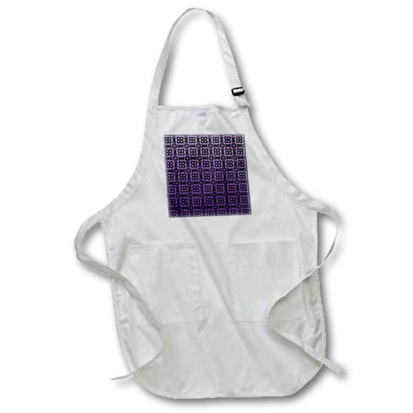 Apron - Purple and Black Celtic Squares Pattern Patterns