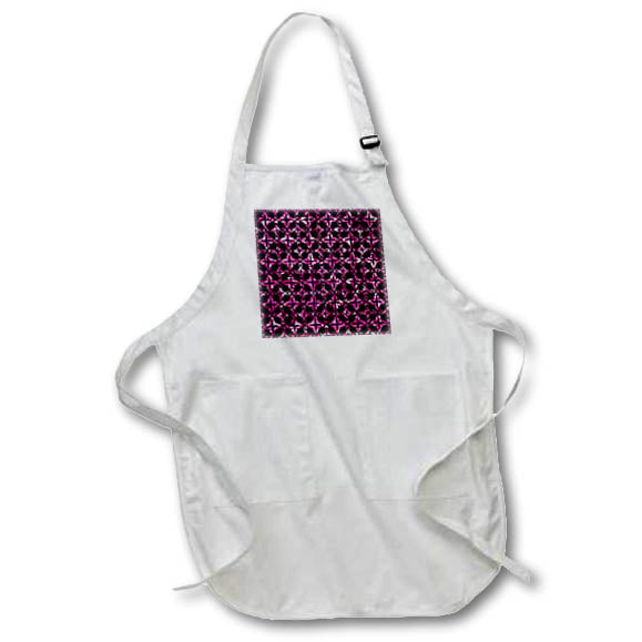 Apron - Pretty Pink Image Of Metal Scallop Squares Pattern Patterns