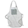 Apron - Modern Green On Gray Snowflake Ornamental Pattern Patterns