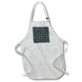 Apron - Elegant Green and Aqua Image Of Gradient Image Of Metal Flowers Patterns