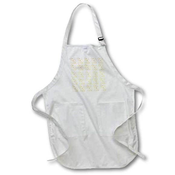 Apron - Pretty Image Of Gold Doves and Love Pattern Patterns