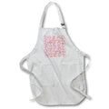 Apron - Pretty Salmon Pink and White Flourish and Flowers Pattern Patterns