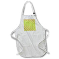 Apron - Cute Pink Dot Hearts On A Green Background Pattern Patterns