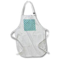 Apron - Modern Blue, Green, and White Square Box Pattern Patterns