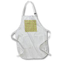 Apron - Cute Pink, White, and Green Retro Flowers Pattern Patterns