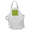 Apron - Green, Beige, Brown Wavy and Straight Stripes Pattern Patterns