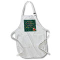 Apron - Merry Christmas colorful text, snowflakes, holly plant on green Alexis Design - Pattern Christmas New Year