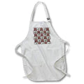 Apron - Christmas pattern of ugly sweaters, holly plants, yellow dots on blue Alexis Design - Pattern Christmas New Year