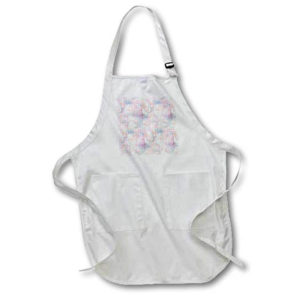 Apron - Victorian pattern of rose flowers and keys. Pink and blue colors Alexis Design - Pattern Steampunk