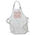 Apron - Image of pink Victorian shapes, the background of vertical stripes Alexis Design - Pattern Steampunk